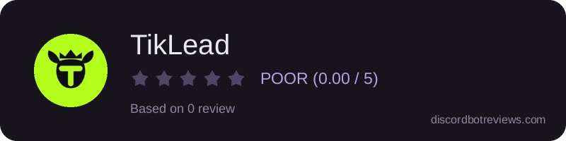 Rating widget preview for TikLead
