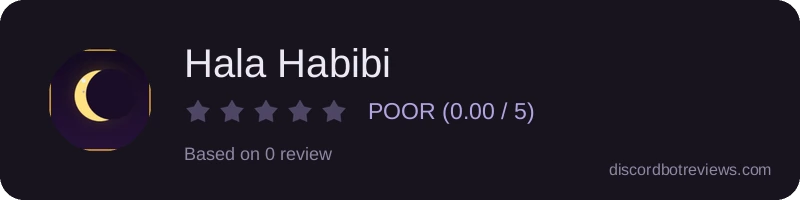 Rating widget preview for Hala Habibi