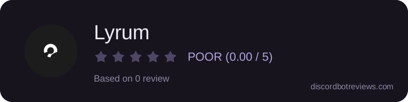 Rating widget preview for Lyrum