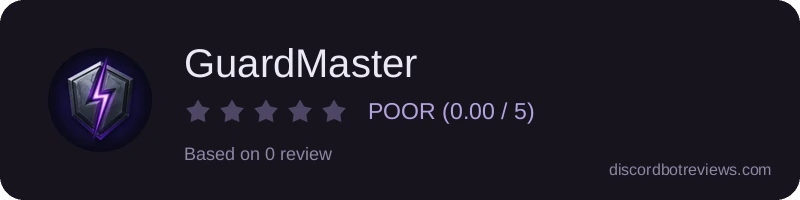 Rating widget preview for GuardMaster