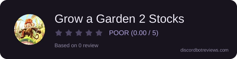 Rating widget preview for Grow a Garden 2 Stocks