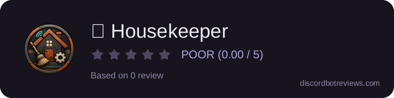 Rating widget preview for 🏠 Housekeeper