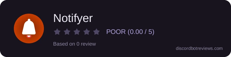 Rating widget preview for Notifyer