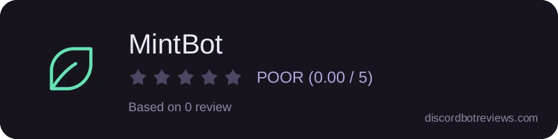 Rating widget preview for MintBot