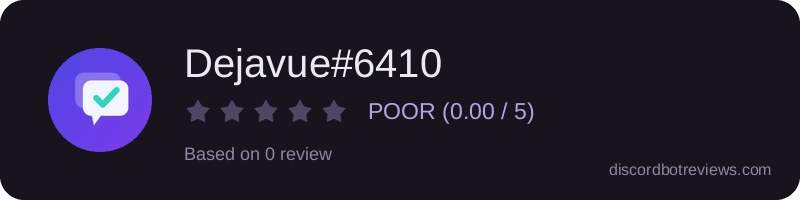 Rating widget preview for Dejavue#6410
