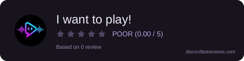 Rating widget preview for I want to play!