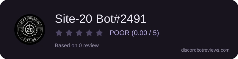 Rating widget preview for Site-20 Bot#2491
