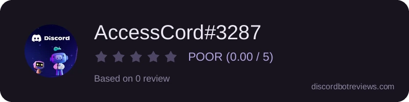 Rating widget preview for AccessCord#3287