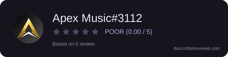 Rating banner for Apex Music#3112