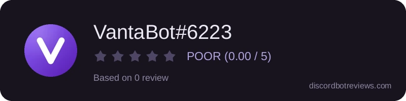 Rating widget preview for VantaBot#6223