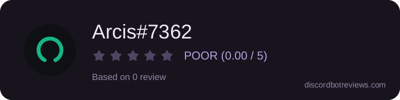 Rating widget preview for Arcis#7362