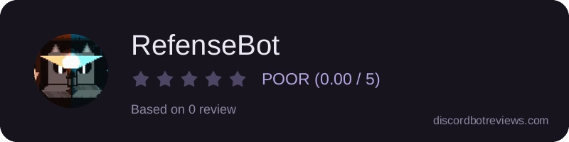Rating widget preview for RefenseBot