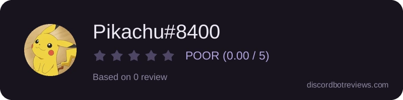 Rating widget preview for Pikachu#8400