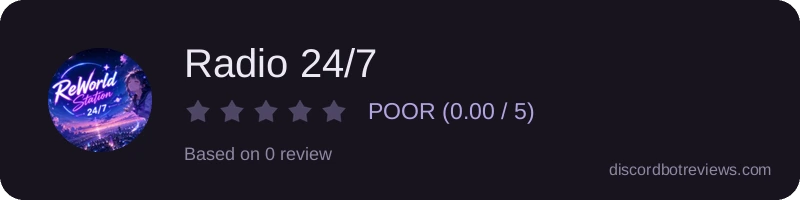 Rating widget preview for Radio 24/7