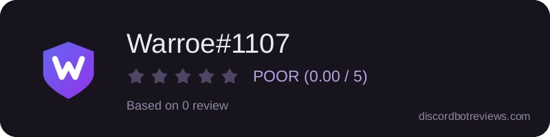 Rating banner for Warroe#1107