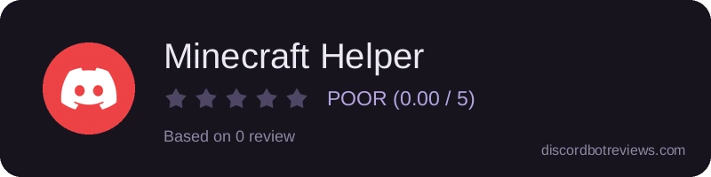 Rating widget preview for Minecraft Helper