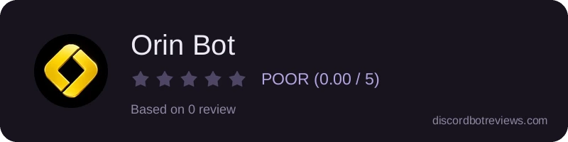 Rating widget preview for Orin Bot