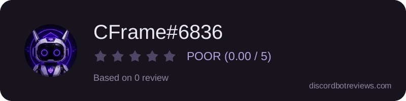 Rating widget preview for CFrame#6836