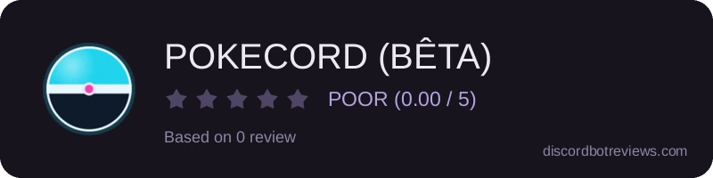 Rating widget preview for POKECORD (BÊTA)