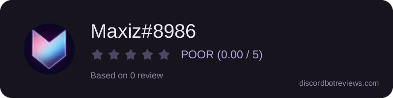 Rating widget preview for Maxiz#8986