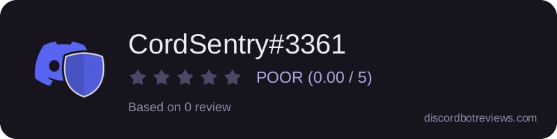 Rating widget preview for CordSentry#3361
