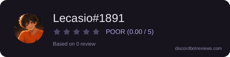 Rating widget preview for Lecasio#1891