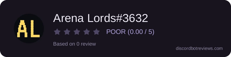 Rating widget preview for Arena Lords#3632