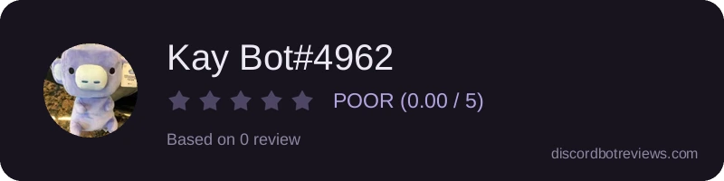 Rating widget preview for Kay Bot#4962
