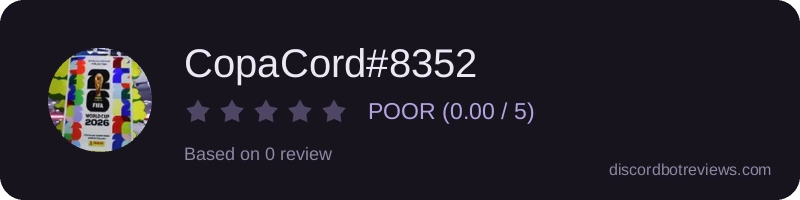 Rating widget preview for CopaCord#8352