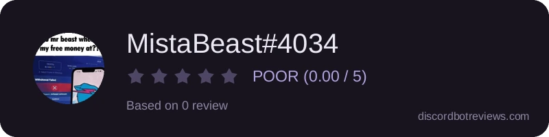 Rating widget preview for MistaBeast#4034