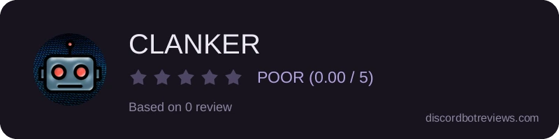 Rating widget preview for CLANKER