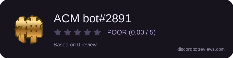 Rating widget preview for ACM bot#2891