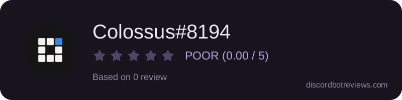 Rating widget preview for Colossus#8194