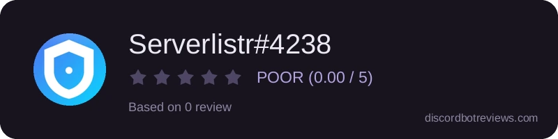 Rating widget preview for Serverlistr#4238