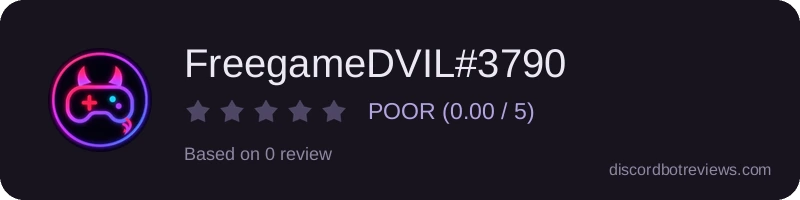 Rating widget preview for FreegameDVIL#3790