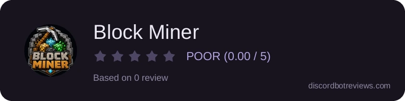 Rating widget preview for Block Miner