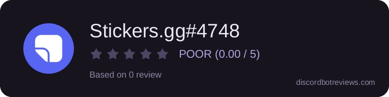 Rating widget preview for Stickers.gg#4748