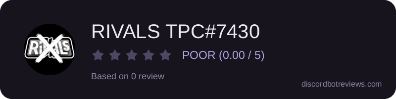 Rating widget preview for RIVALS TPC#7430