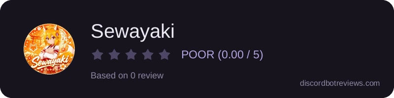 Rating widget preview for Sewayaki