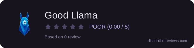 Rating widget preview for Good Llama