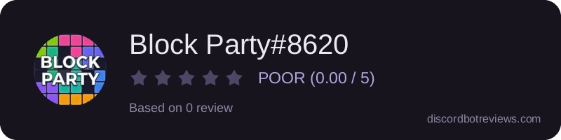 Rating widget preview for Block Party#8620