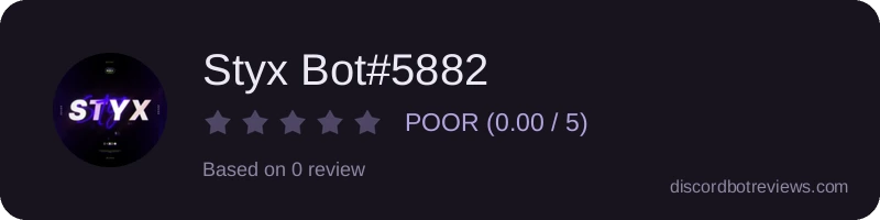 Rating widget preview for Styx Bot#5882