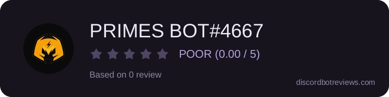 Rating widget preview for PRIMES BOT#4667