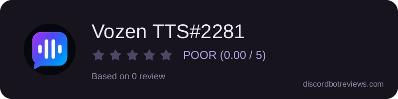 Rating banner for Vozen TTS#2281