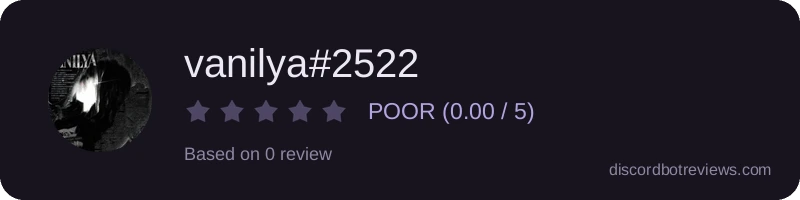 Rating banner for vanilya#2522