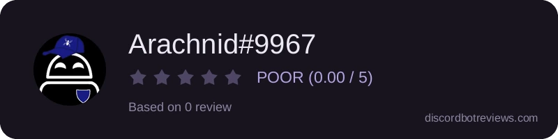 Rating widget preview for Arachnid#9967