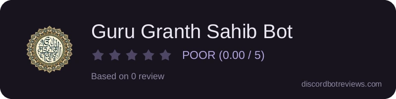 Rating widget preview for Guru Granth Sahib Bot