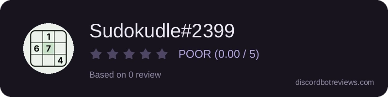 Rating widget preview for Sudokudle#2399