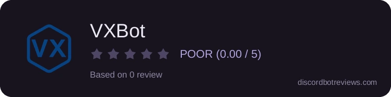Rating widget preview for VXBot