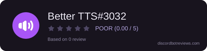 Rating banner for Better TTS#3032
